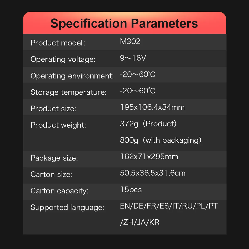 M302 OBD2 Bilskanner - Diagnosverktyg för Fordon