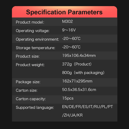 M302 OBD2 Bilskanner - Diagnosverktyg för Fordon