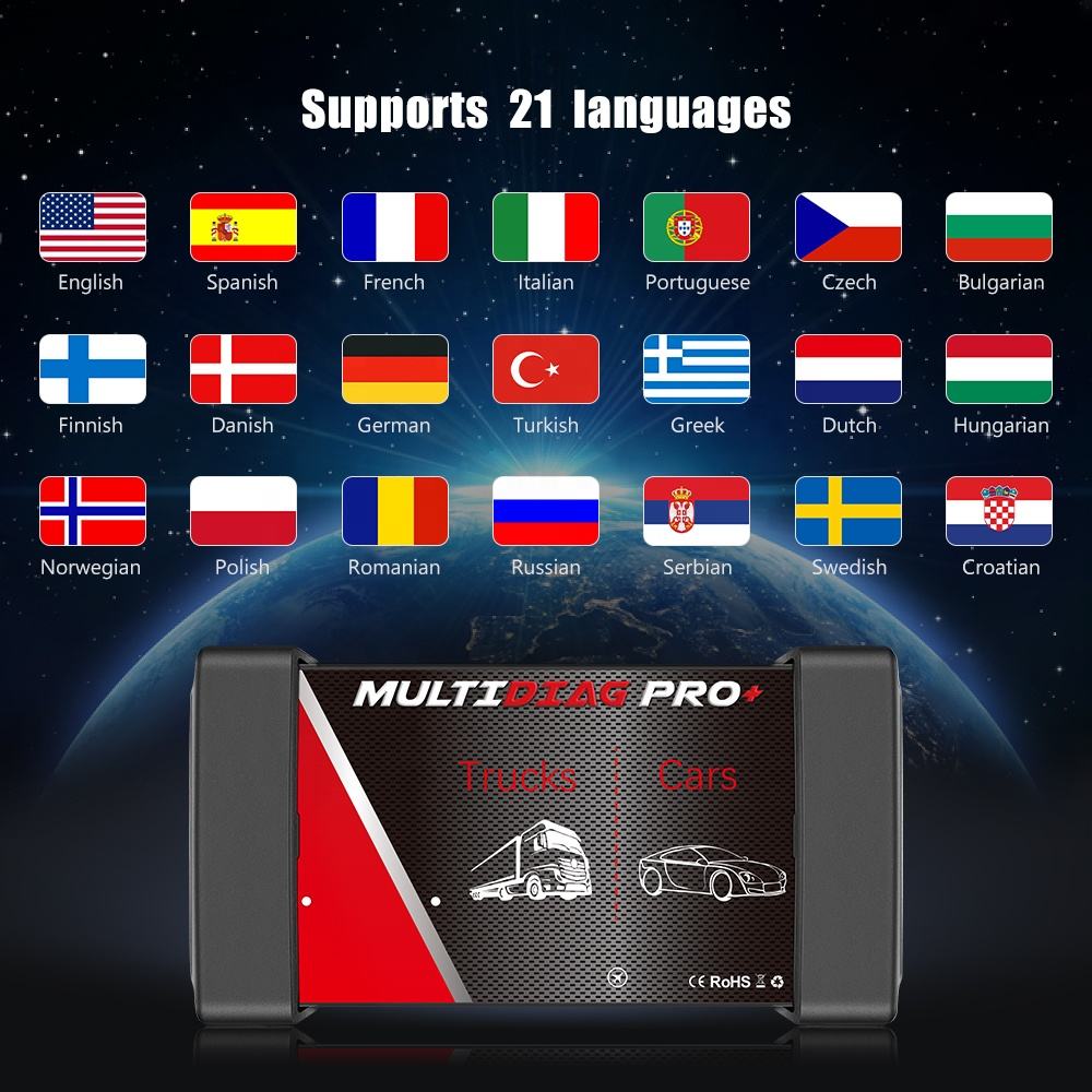 Anpassad V3.0 Dubbelkort Multidiag Pro Fullsystem Bil Lastbil Diagnostik Verktyg 2017.3 Version