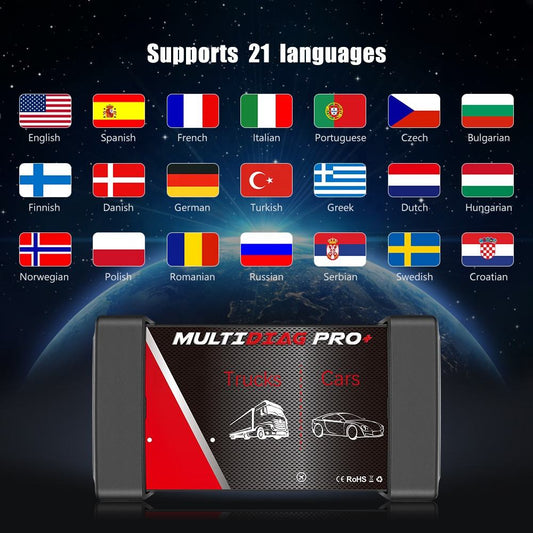Anpassad V3.0 Dubbelkort Multidiag Pro Fullsystem Bil Lastbil Diagnostik Verktyg 2017.3 Version