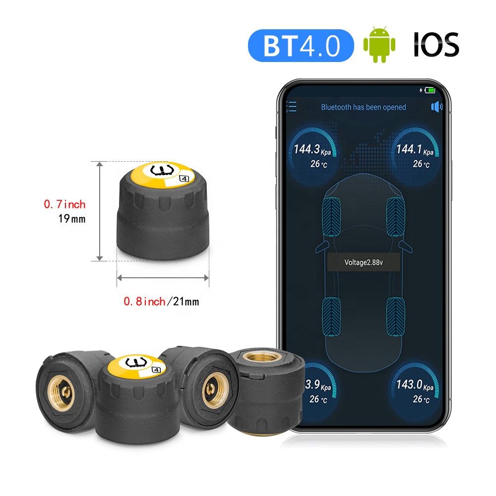 Universal Tyre Pressure Monitoring System BT4.0 för Motorcyklar