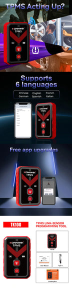 KONNWEI TK100 TPMS-programmeringsverktyg (TPMS Program Tool) - Felkodsläsare