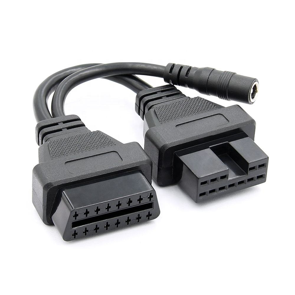12pin till 16 Pin OBDII Connector för Mitsubishi