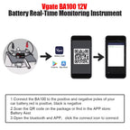 Vgate BA100 – Bluetooth Battery Tester & Battery Monitor 6–20V (6V/12V) for Android/iOS