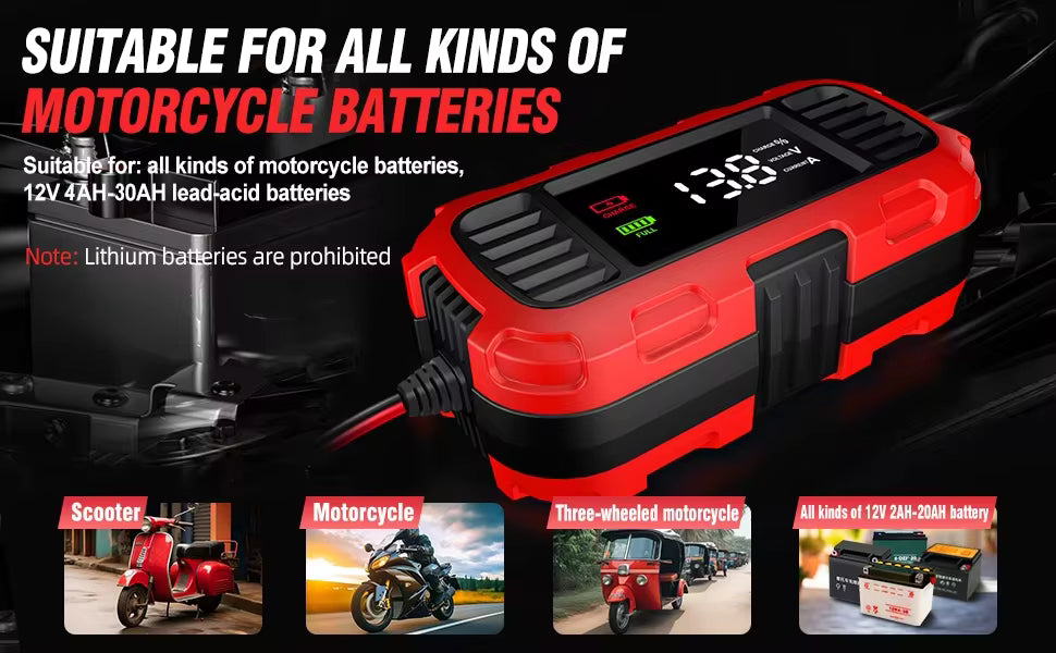 Pulse Repair 12V/2A blybatteriladdare (FOXSUR FBC1202E) Tillbehör