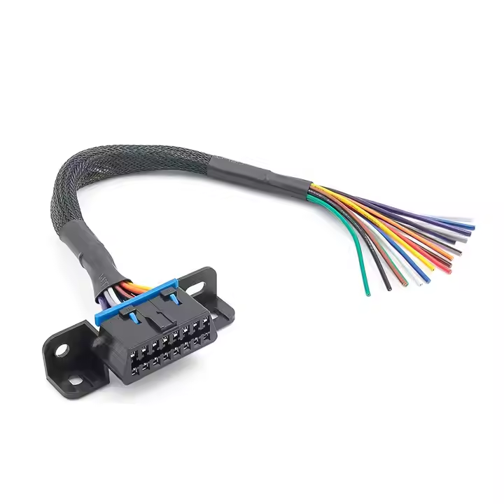 16Pin OBD2 Female Connector till Öppen OBD Kabeladapter