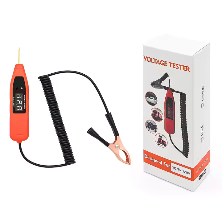 5-120V Bil LCD Digital Elektrisk Spänningstestpenna