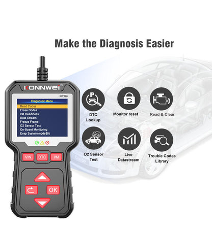 KONNWEI KW320 Professionell OBD2 Diagnostikverktyg