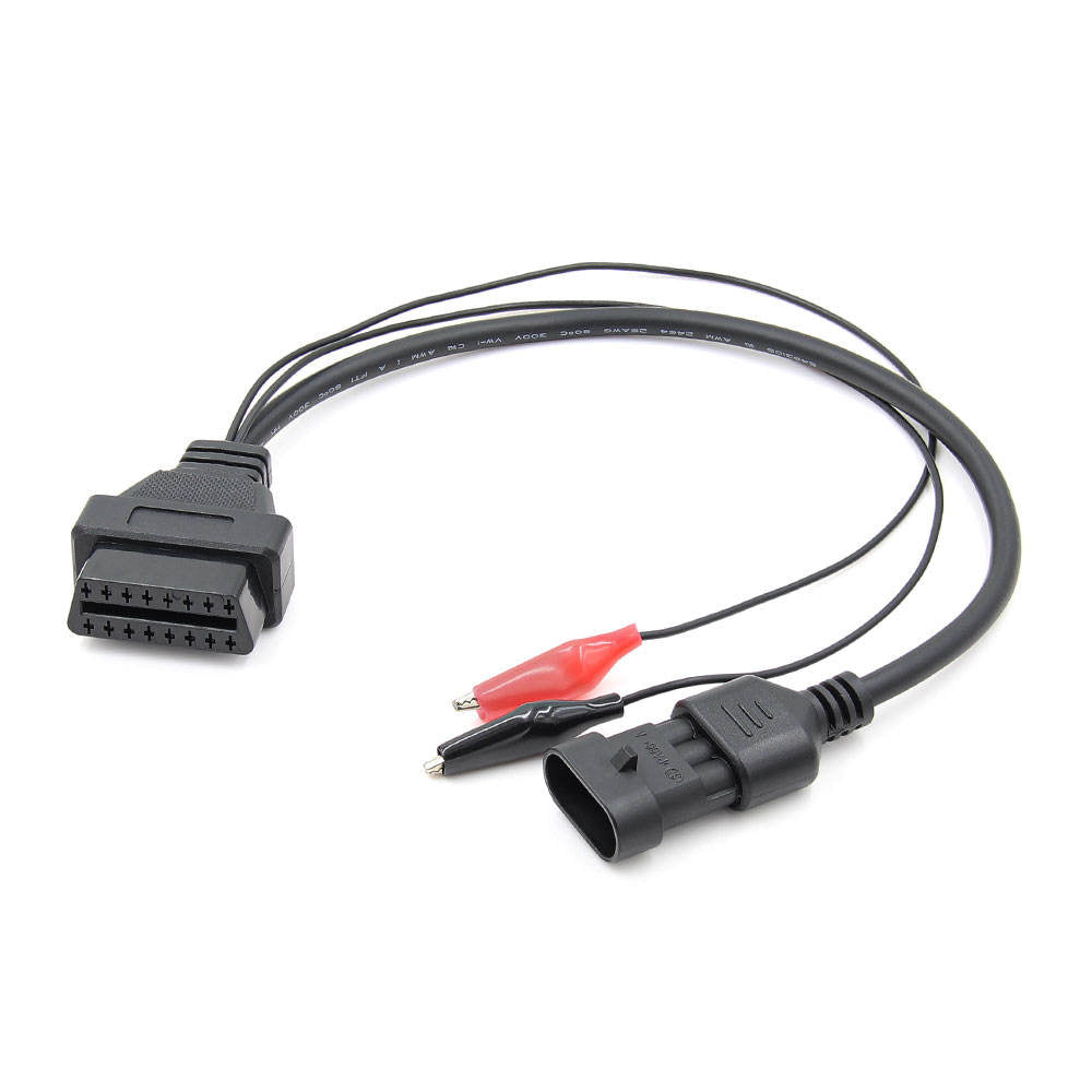 Premium 3Pin till 16 Pin OBD OBD2 Connector Kabel för Fiat, Alfa, Lancia