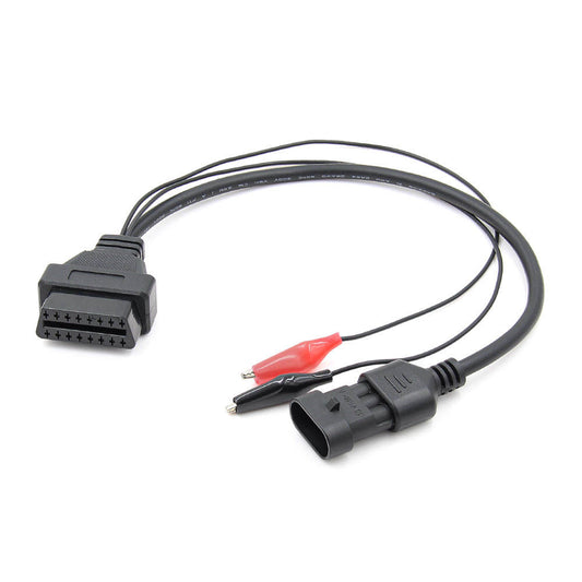 Premium 3Pin till 16 Pin OBD OBD2 Connector Kabel för Fiat, Alfa, Lancia