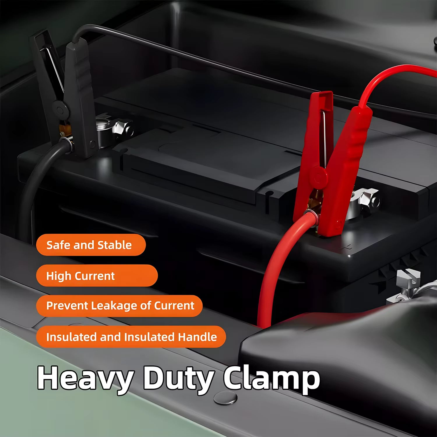 18V startkablar med “smart” klämmor (Milwaukee/Makita/Dewalt-interface)