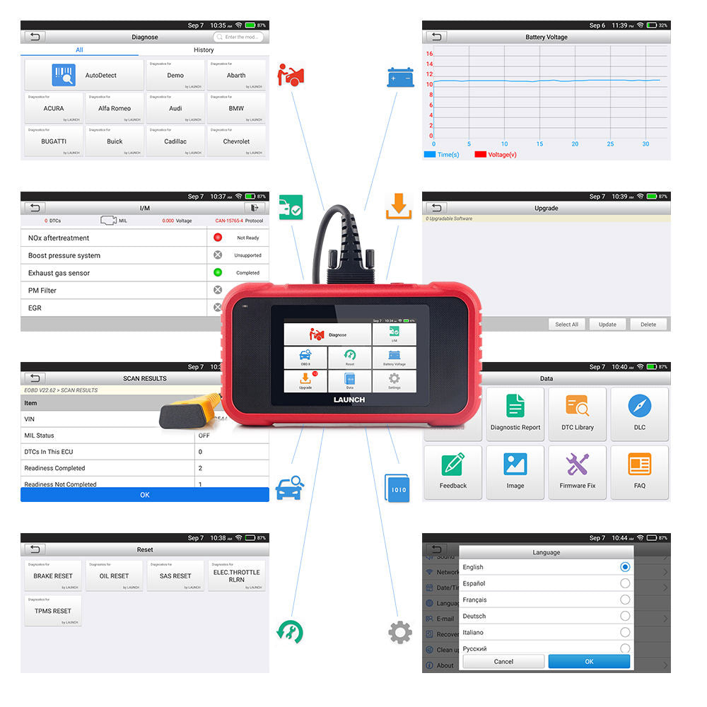 Obd Scanner Launch CRP129E - Professionell Bildiagnos