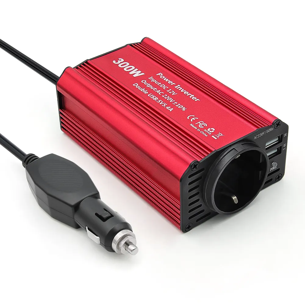 Power Inverter DC 12V till AC 220V/110V med USB-laddare