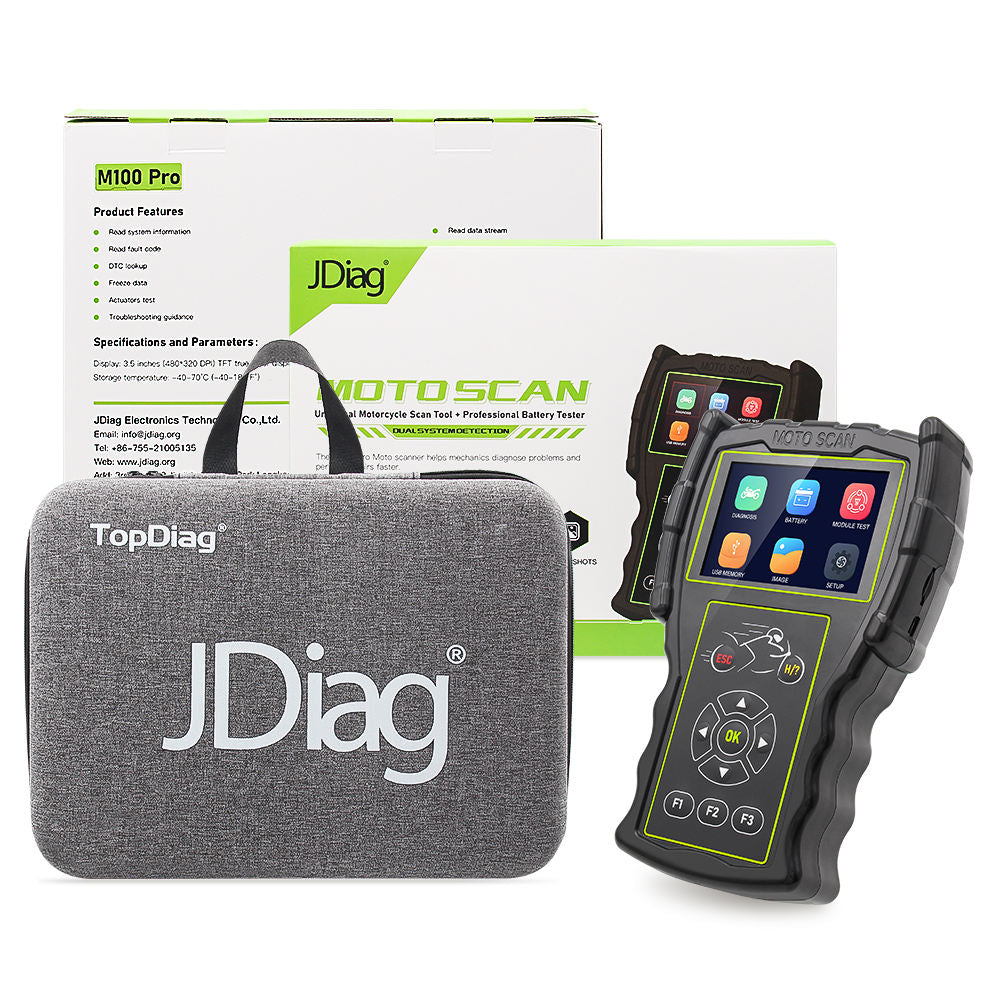 JDiag M100 Pro Universell Motorcykel OBD2 Diagnostik Scanner