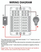 12-vägs säkringsbox (DC12–32V)
