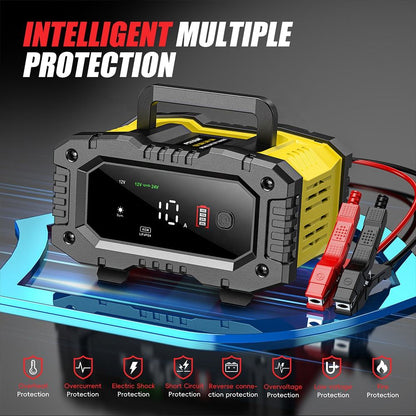 FOXSUR FPT-100 Smart Batteriladdare 12V/10A och 24V/5A