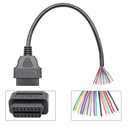 OBD2 16 Pin Female Connector till DIY Förlängningskabel