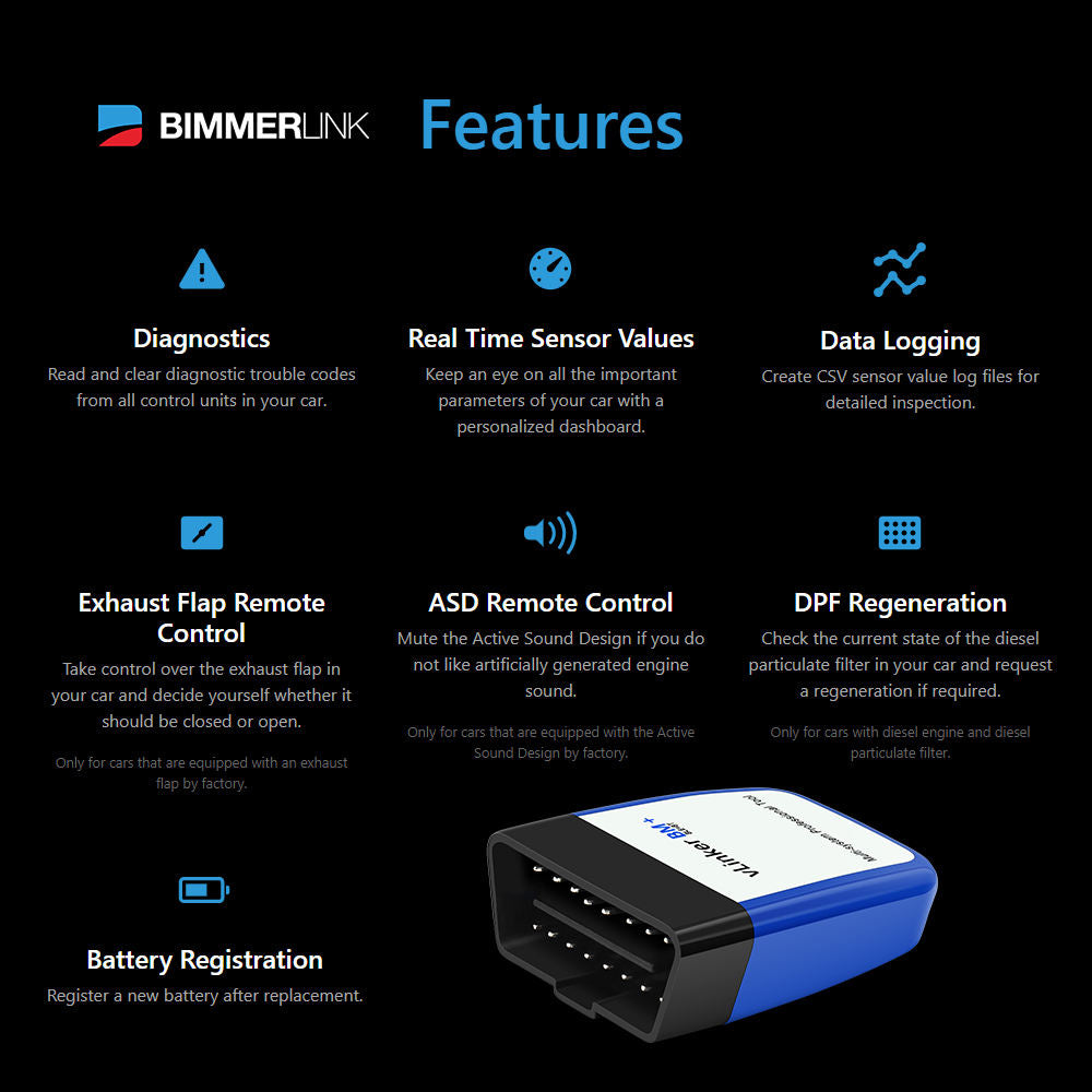 Vgate VLinker BM+ Trådlös BT4.0 OBD2 Kodläsare för Android iOS