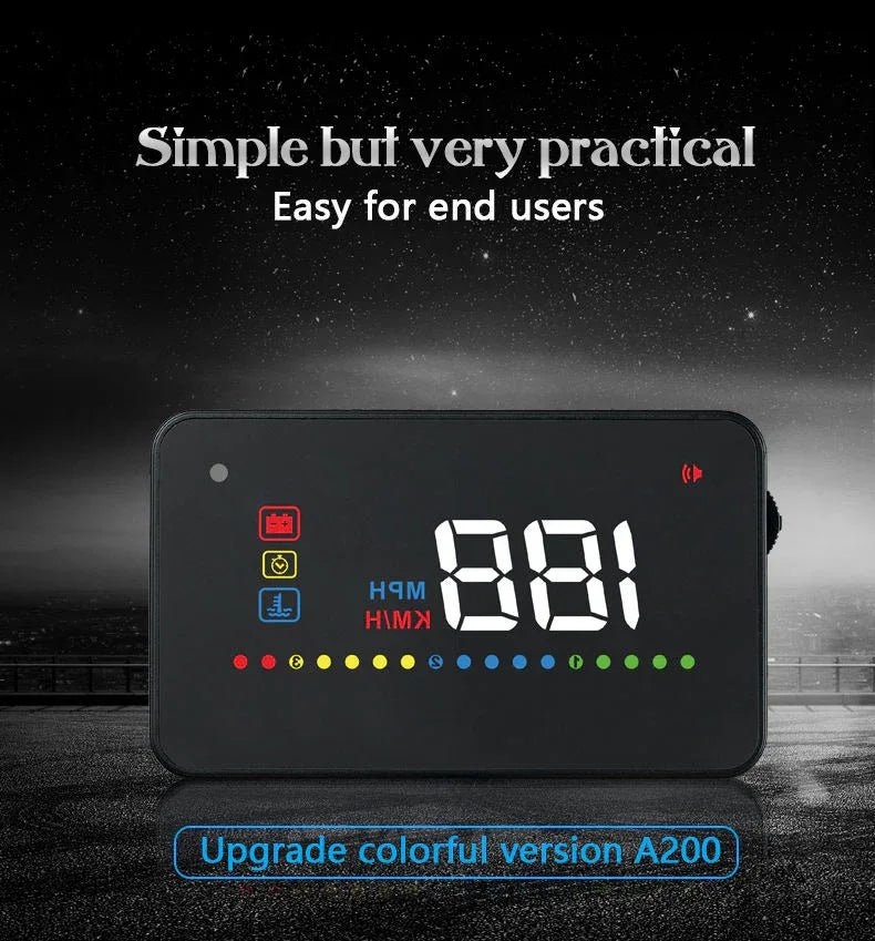 Car Head Up Display OBD HUD 3.5 Inch - Felkodsläsare