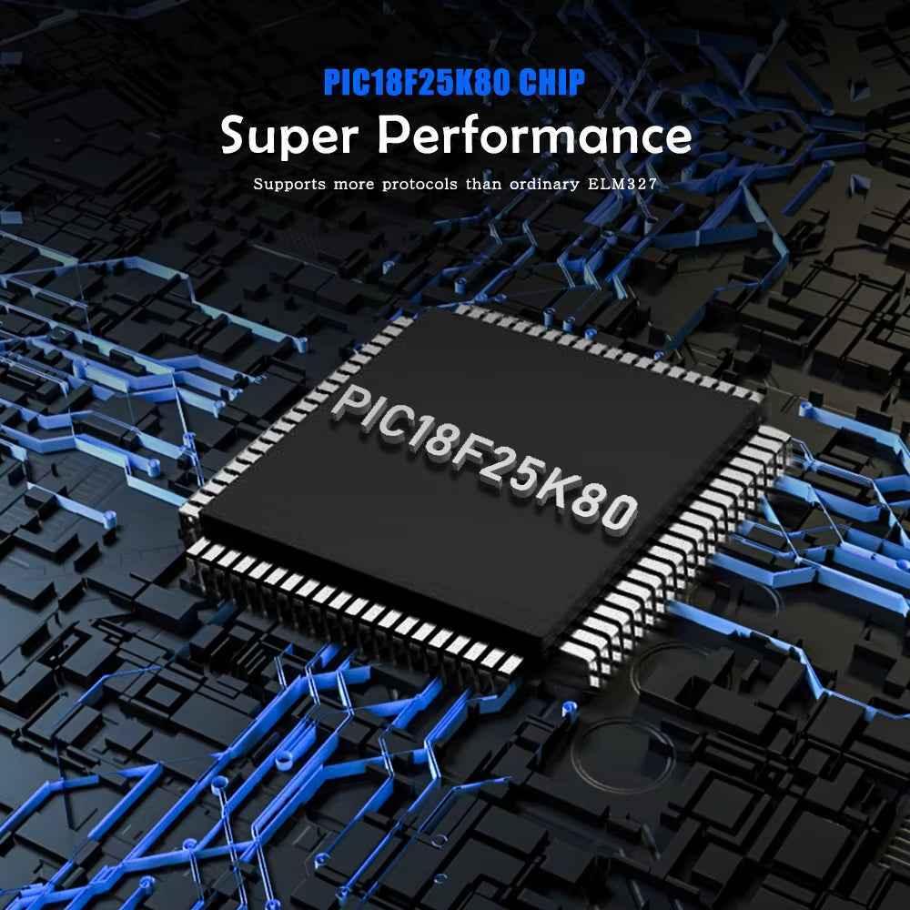ELM327 Bluetooth OBD2 Felkodsläsare v2.1 - PIC18F25K80 - Felkodsläsare
