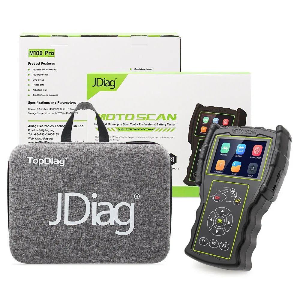 JDiag M100 Pro Universell Motorcykel OBD2 Diagnostik Scanner - JDiag
