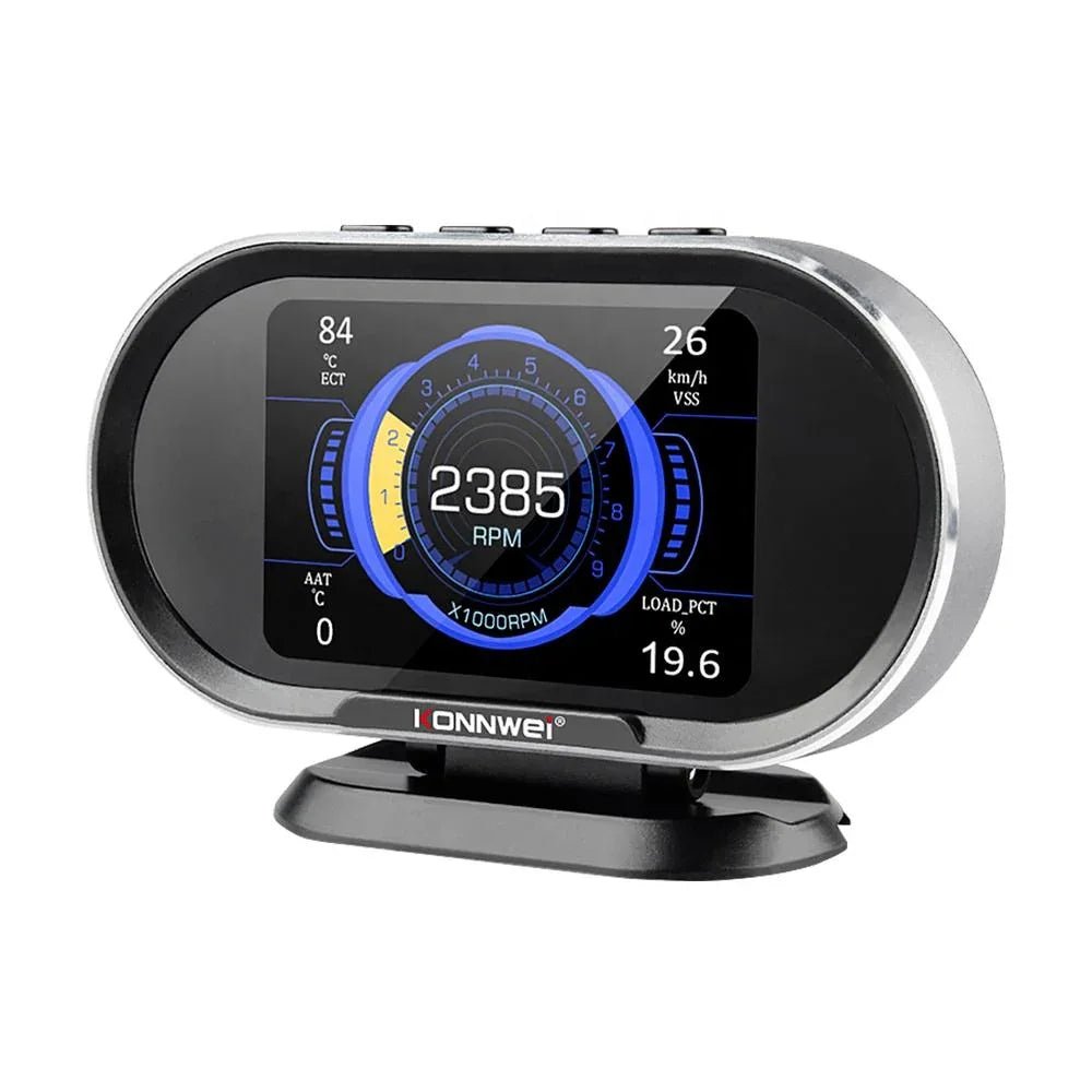 KONNWEI KW206 – HUD Auto Gauge + OBD2 Scanner med smarta varningar - Konnwei