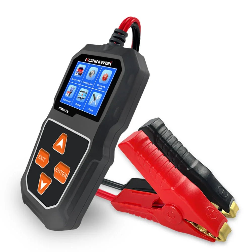 KONNWEI KW218 – Multifunktionell 6V/12V batteritestare för AGM, GEL, EFB och blysyra (bil & MC) - Konnwei