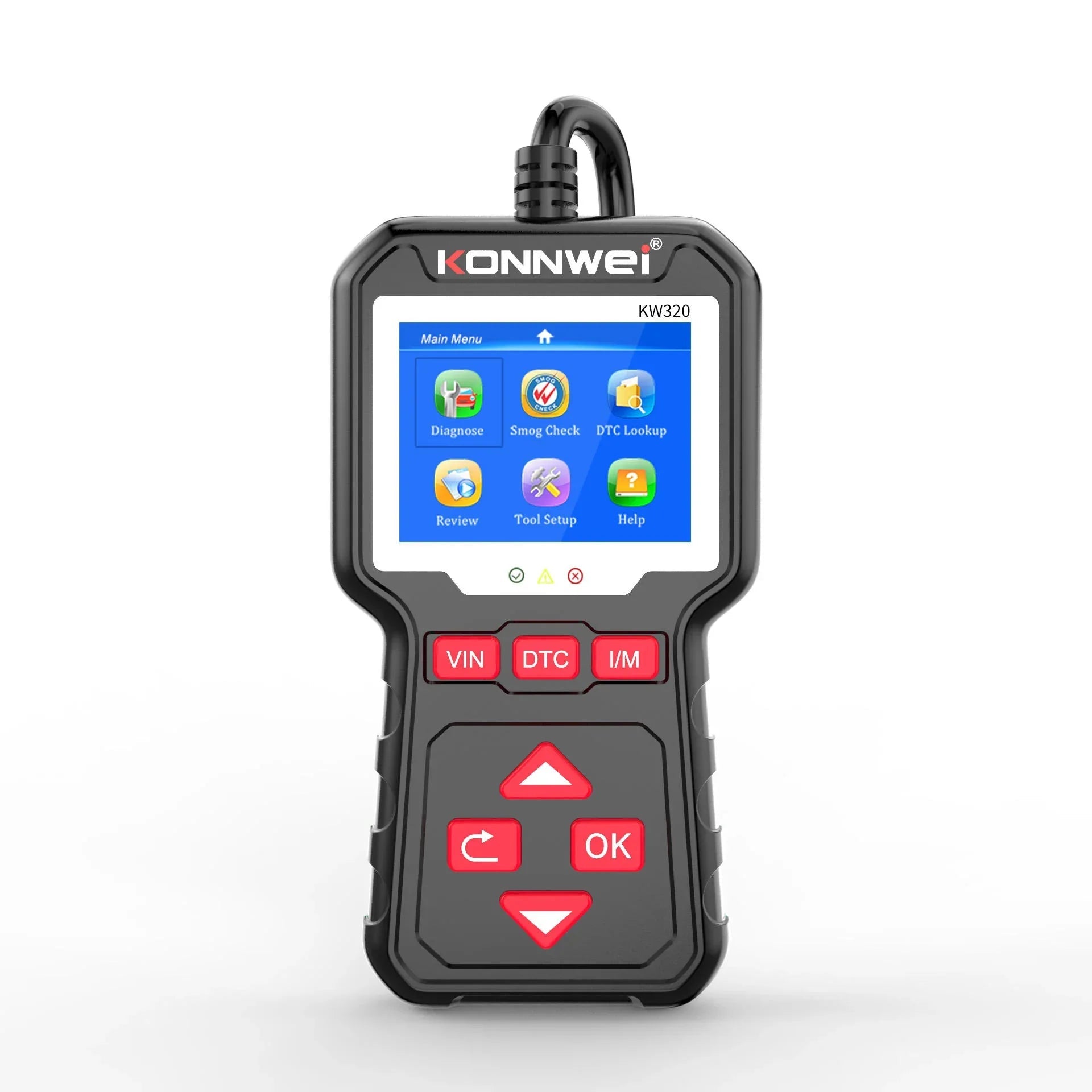 KONNWEI KW320 – OEM OBD2 - diagnos med färgskärm, Smog Check, DTC & VIN - Konnwei