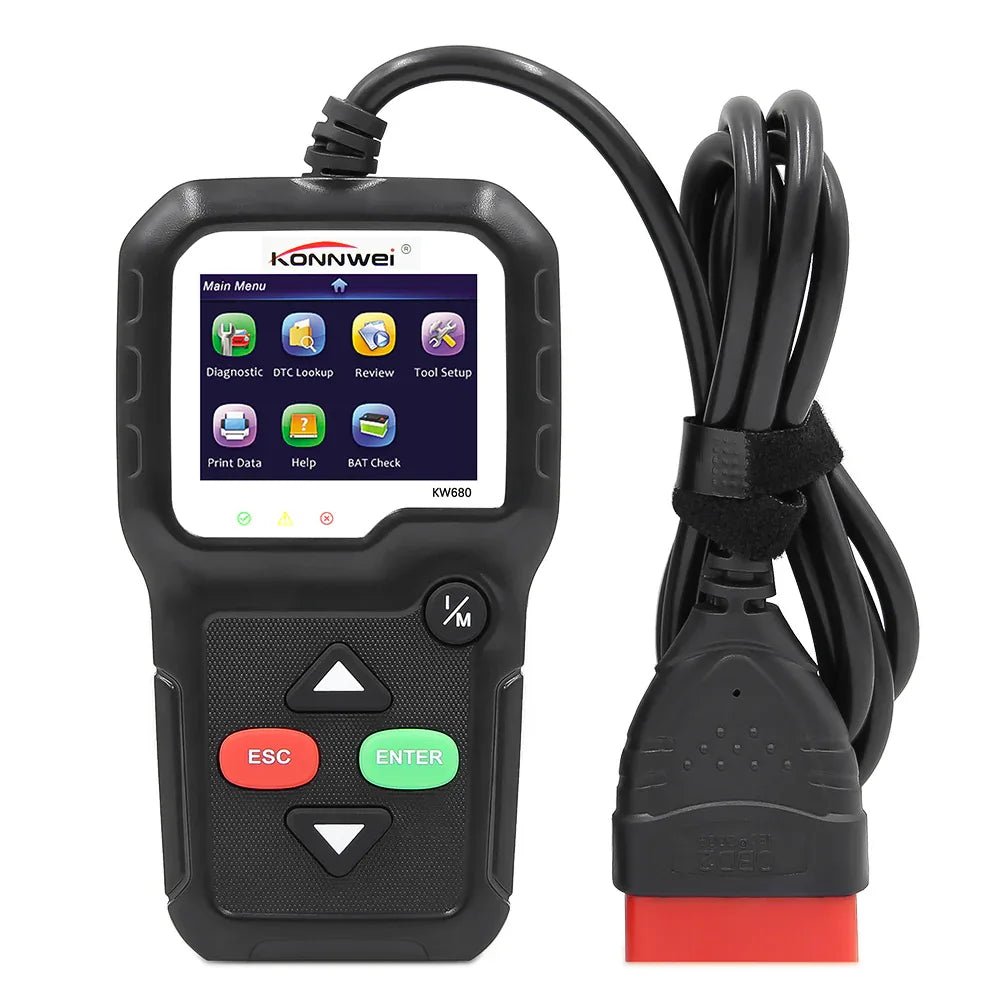 KONNWEI KW680 – OBD2/EOBD/CAN Felkodsläsare med DTC - uppslag, Livedata & O2 - sensortest - Konnwei
