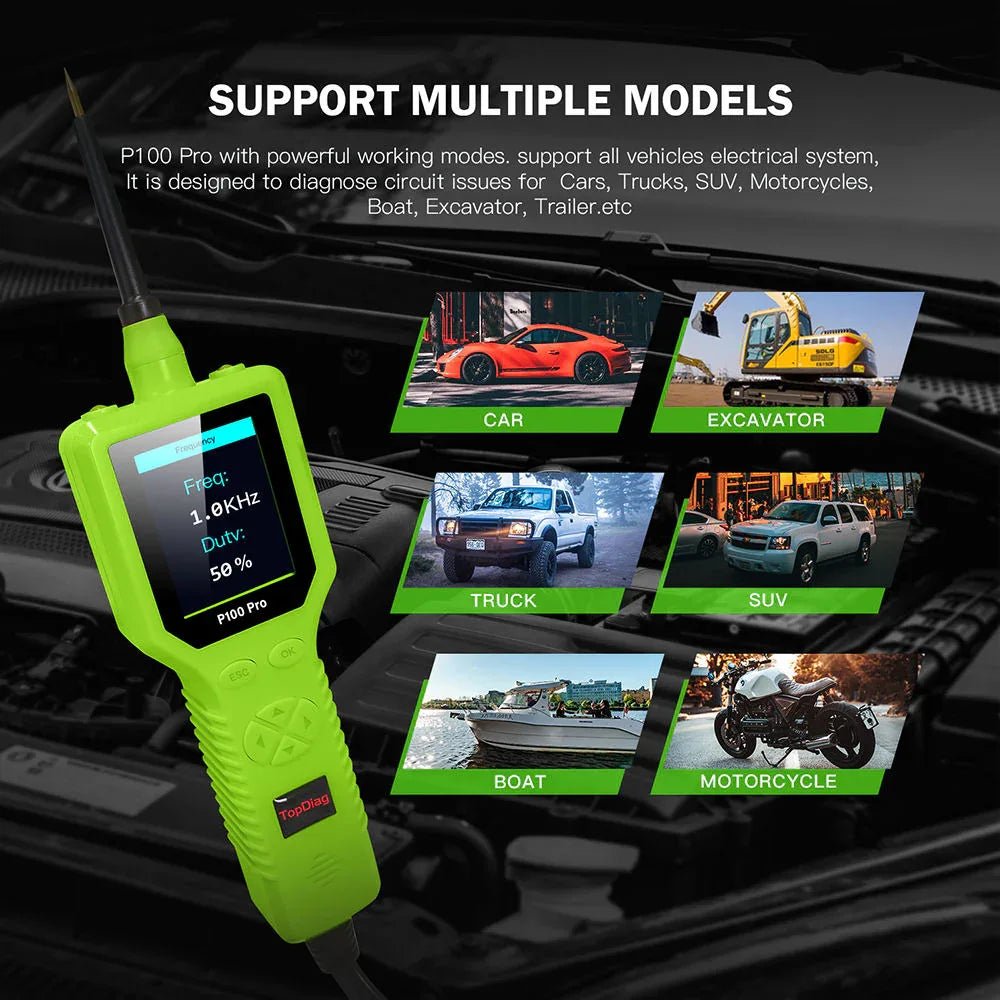 TopDiag Jdiag Power Probe P100 Pro - Elektrisk System Tester - JDiag