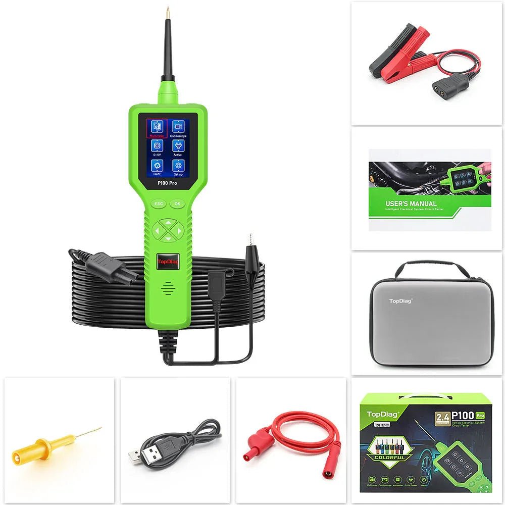 TopDiag Jdiag Power Probe P100 Pro - Elektrisk System Tester - JDiag
