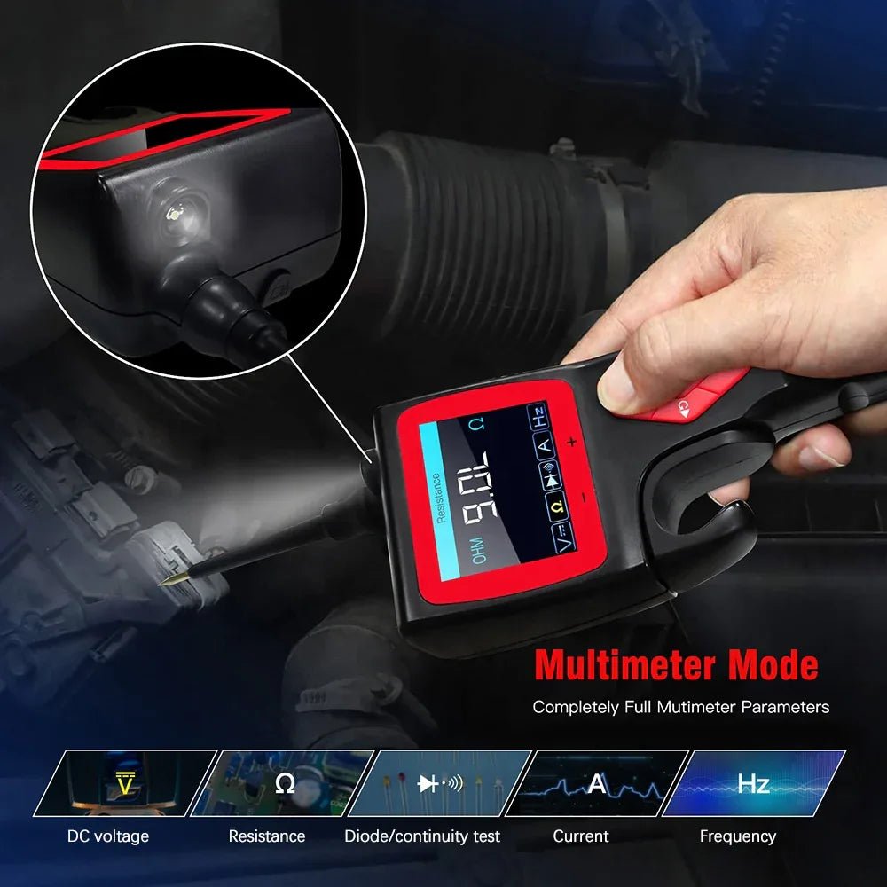 Topdiag P200 – Smart kretsprovare / Power Probe - testare med oscilloskop & batteritest (9–30V, 2,4″ TFT) - Felkodsläsare