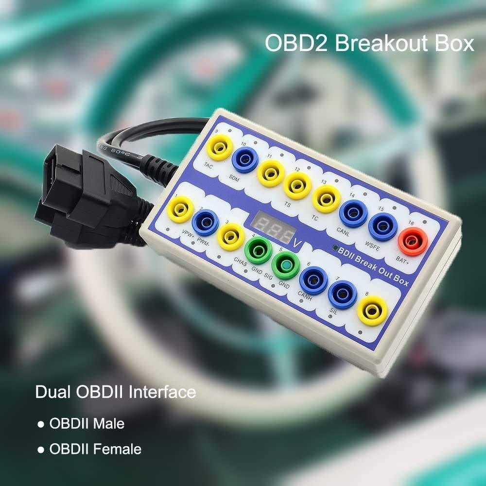 Universal OBD2 Breakout Box - OBDII Diagnostic Tool - Felkodsläsare