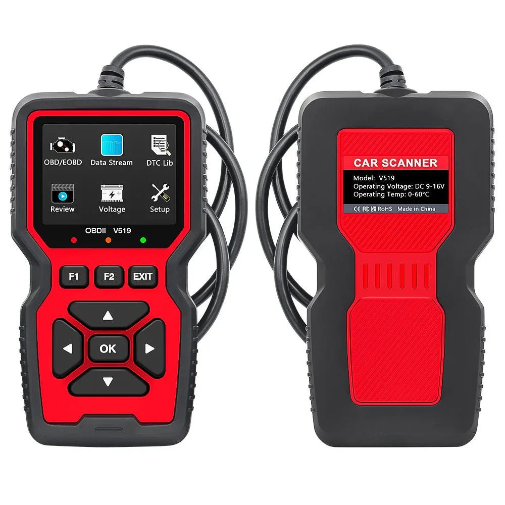 V519 OBD2 Multiverktyg – Motorfelsläsare med Mode 6 & Mode 8 - Felkodsläsare