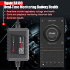 Vgate BA100 – Bluetooth batteritestare & batterimonitor 6–20V (6V/12V) för Android/iOS - Vgate