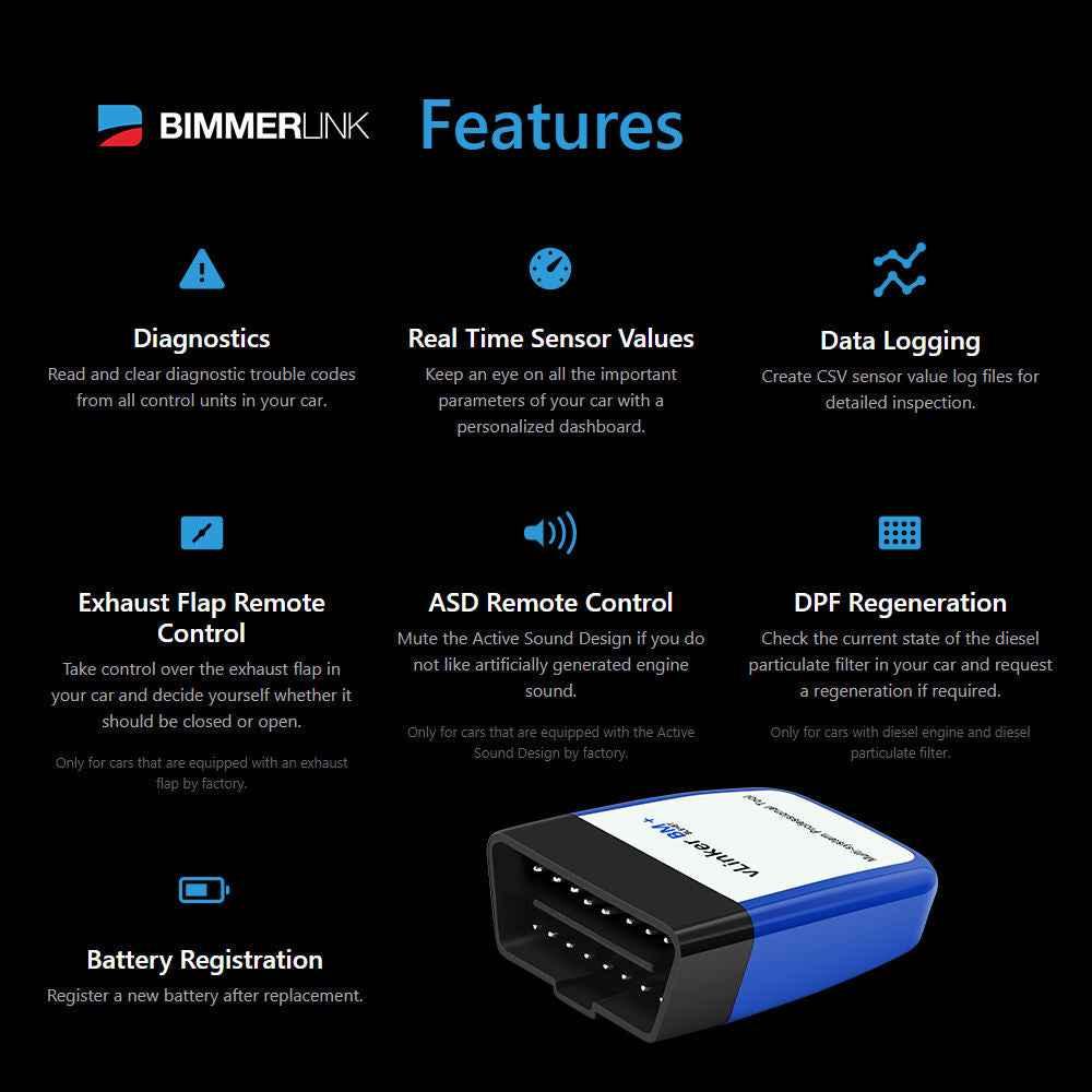 Vgate vLinker BM+ BLE V2.2 OBD2 ELM327 – Bluetooth 4.0 Auto Scanner (iOS/Android) - Vgate
