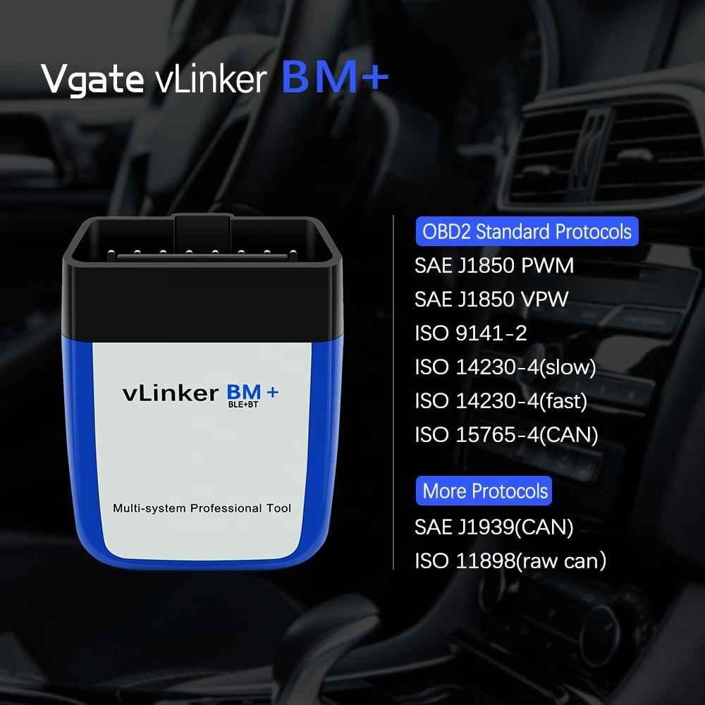 Vgate vLinker BM+ BLE V2.2 OBD2 ELM327 – Bluetooth 4.0 Auto Scanner (iOS/Android) - Vgate