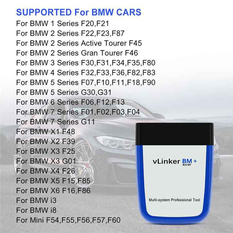 Vgate vLinker BM+ BLE V2.2 OBD2 ELM327 – Bluetooth 4.0 Auto Scanner (iOS/Android) - Vgate