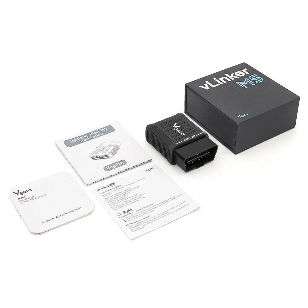 Vgate vLinker MS ELM327 BT3.0 OBD2 Adapter – Android/iOS/iPhone - Vgate